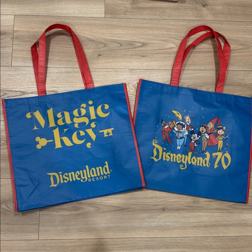 2 Disneyland Magic Key 70th reusable bags